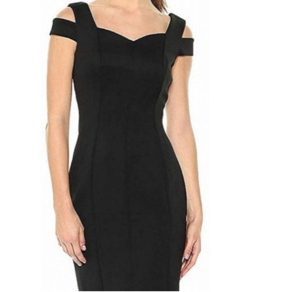 NWT Calvin Klein Black Sheath Cold Shoulder Dress
